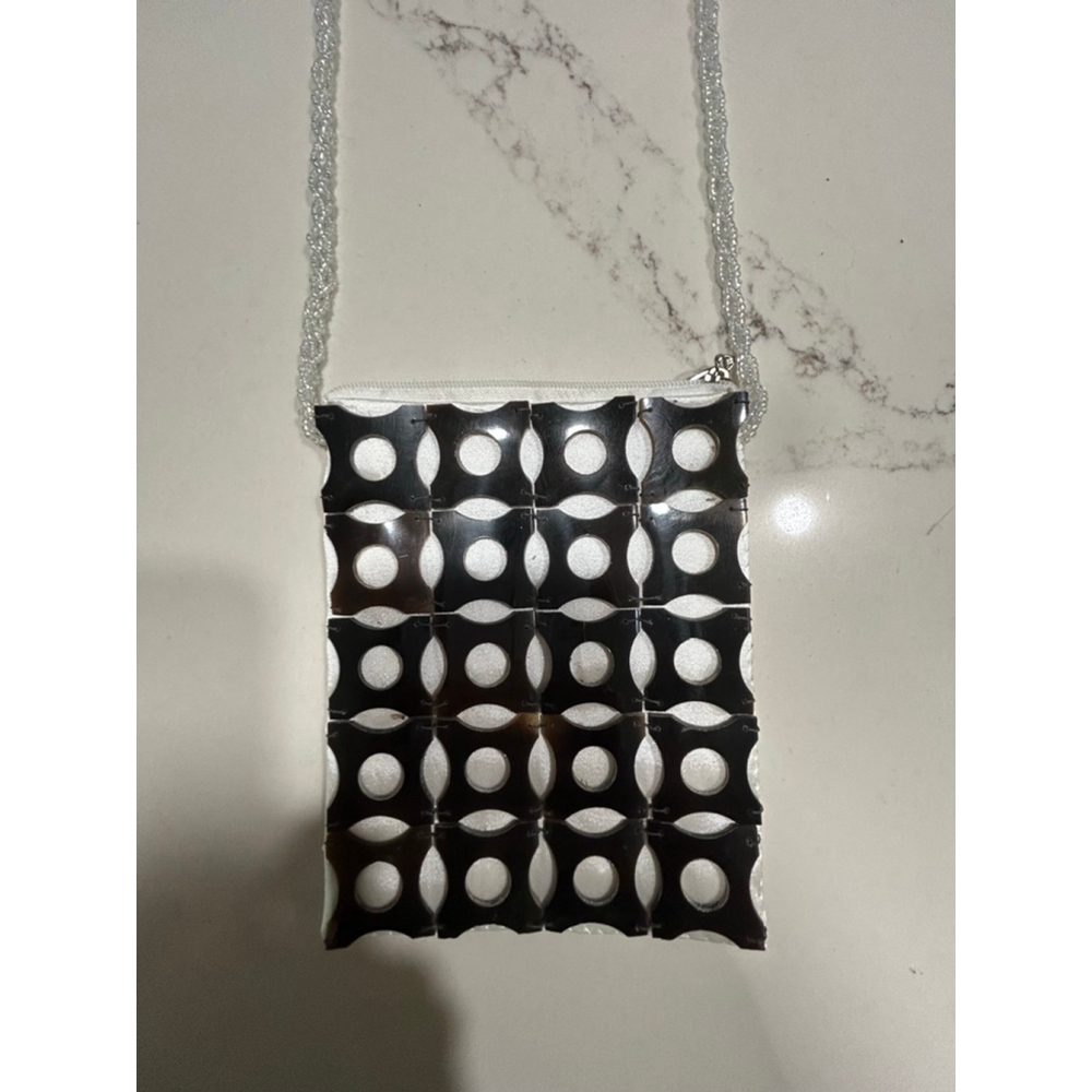 NEW Mini Crossbody Purse Lined Beaded Strap Handbag 6.5x5”